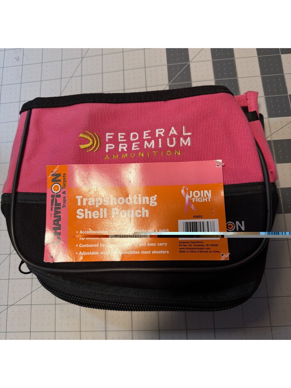 Champion SHOTGUN SHELL POUCH DOUBLE PINK BLACK RANGE BAG